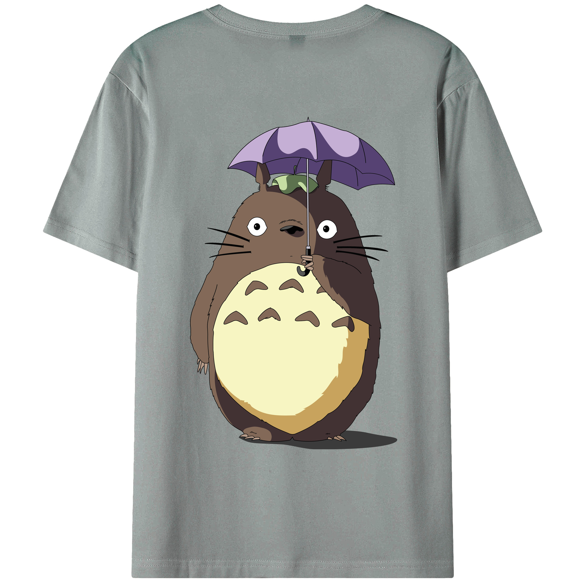 （画像用） となりのトトロ 草壁メイ 草壁サツキ My Neighbor Totoro Satsuki Kusakabe Mei Kusakabe 綿100％ メンズ半袖Tシャツ（バックプリント） 通気性